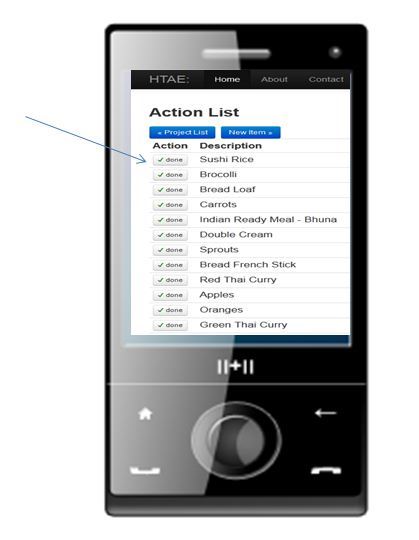 HTAE Mobile Shopping List